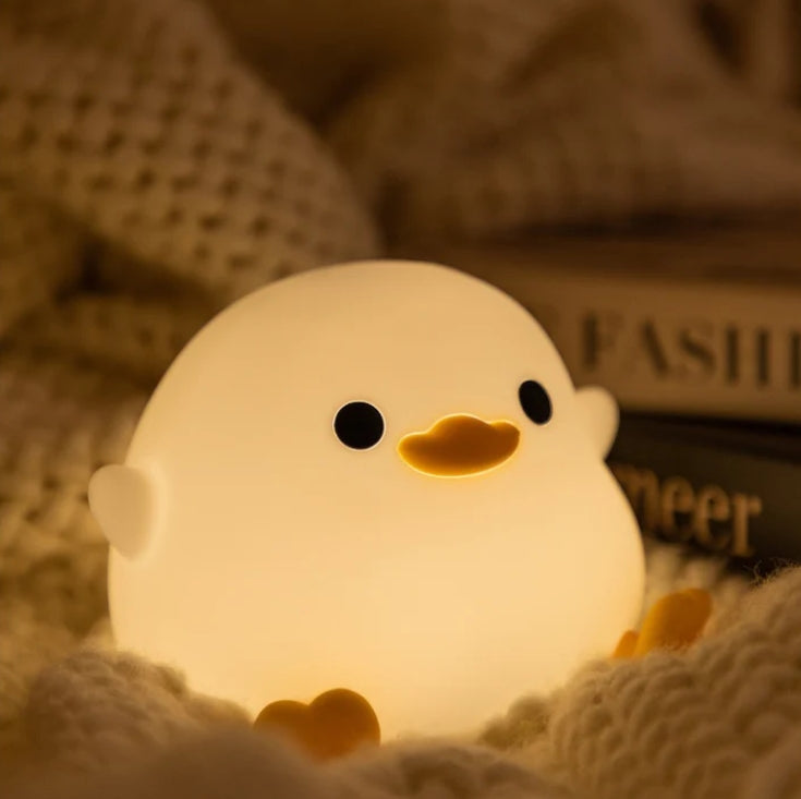 Cute Duck LED Squishy Night Light For Gift USB Rechargeable Duck Lamp