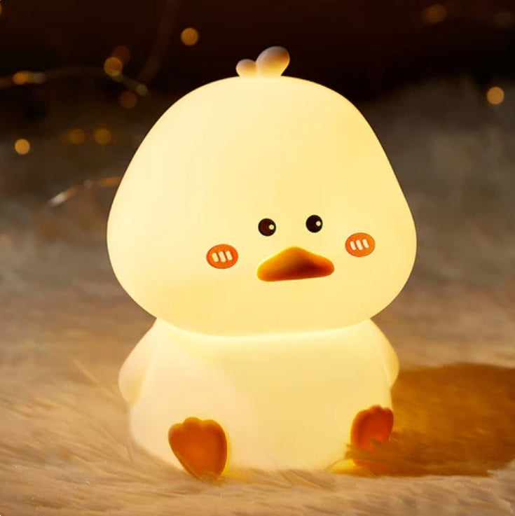 Cute Duck LED Squishy Night Light For Gift USB Rechargeable Duck Lamp