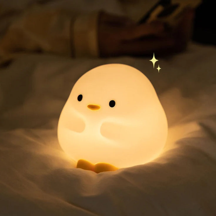 Cute Duck LED Squishy Night Light For Gift USB Rechargeable Duck Lamp