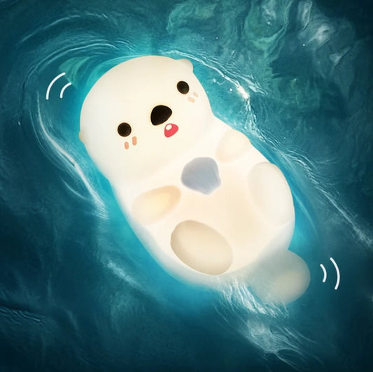 WarmBara® Otter Squishy Silicon LED Night Light Limited - Tap Lamp, Best Gift for Kids and Girls