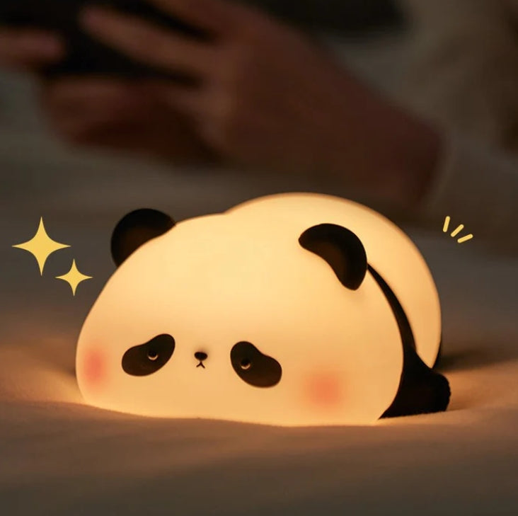 Cute Panda Night Light LED Squishy Tap Lamp Best Gift for Baby and Girl